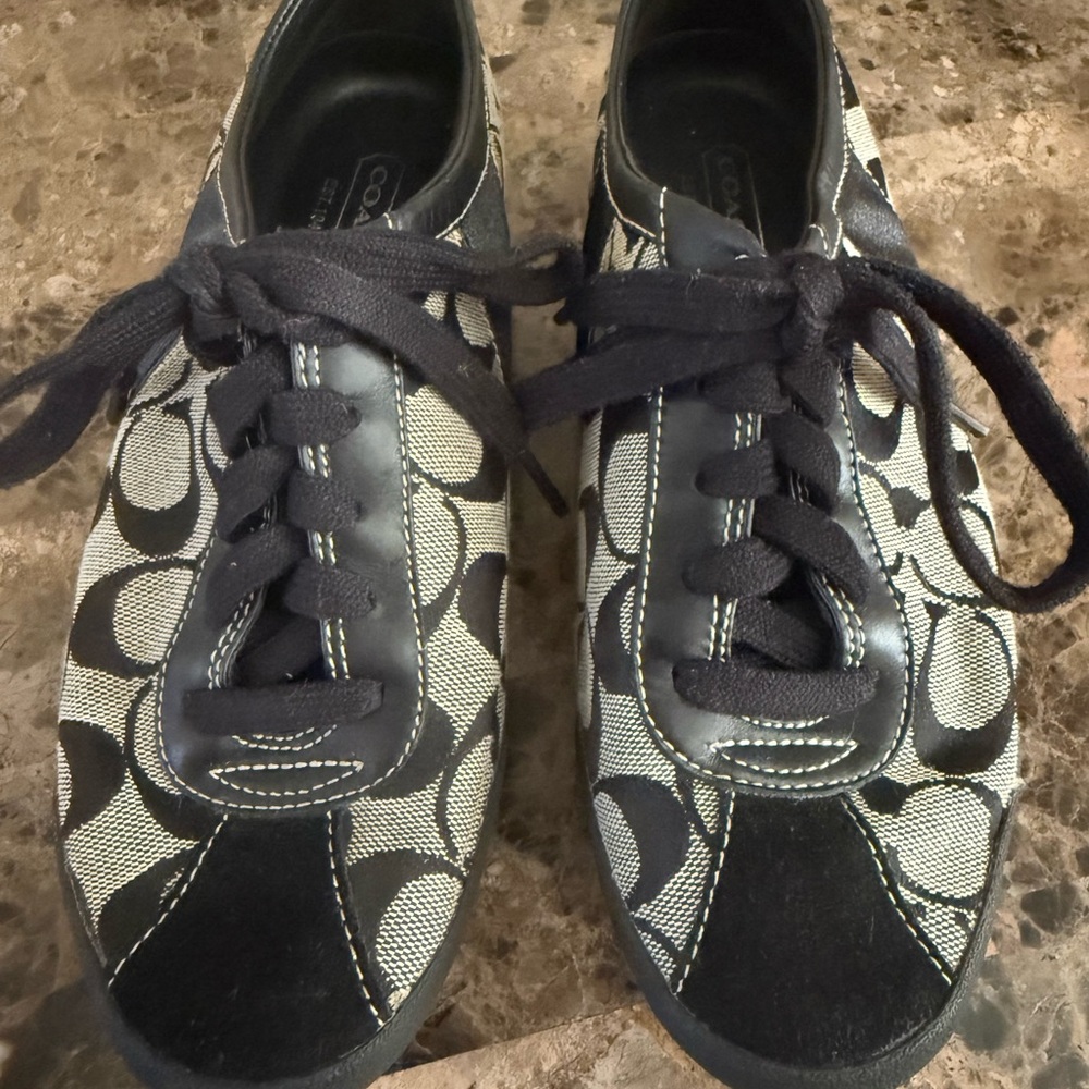 Coach Monogram Black and Gray Sneakers